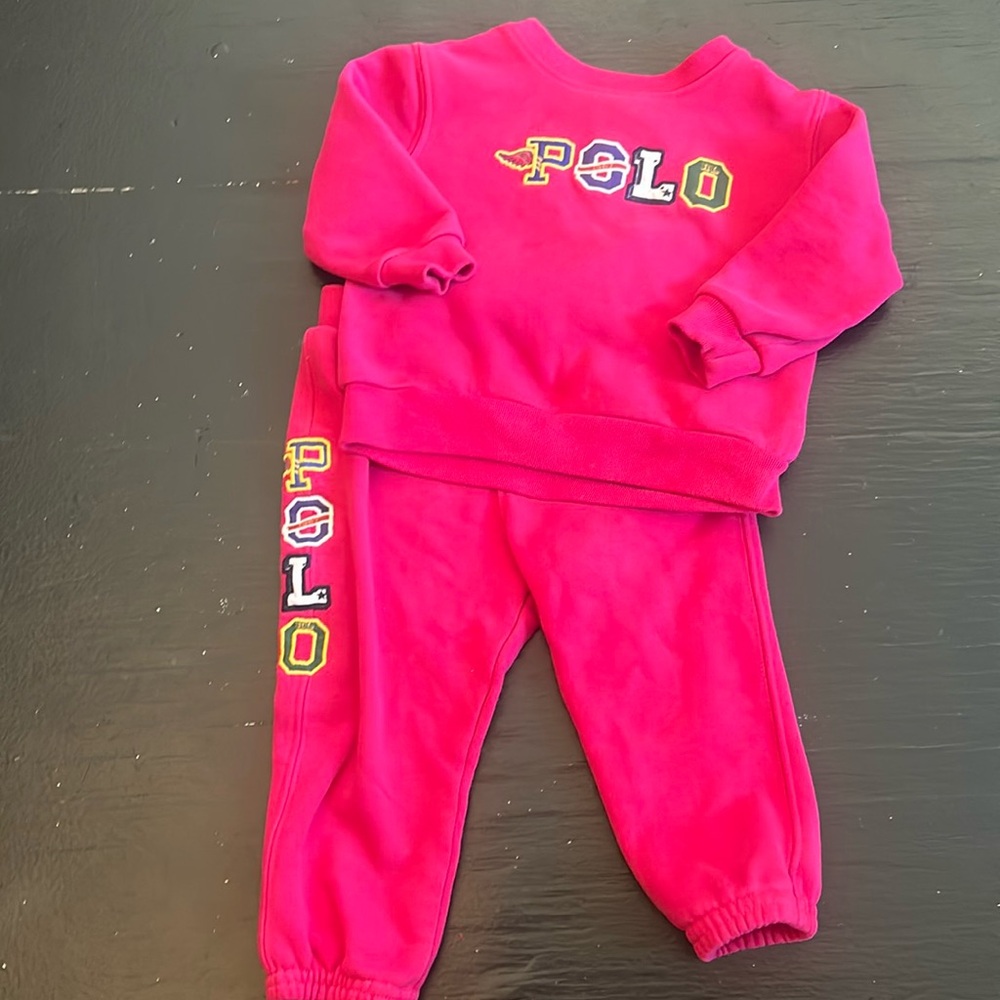 Pink Ralph Lauren Polo Sweatsuit